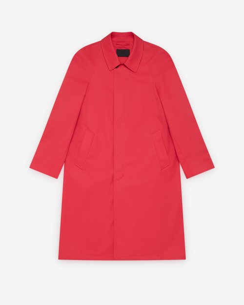 Prada Technical Gabardine Coat - Red - SGD062