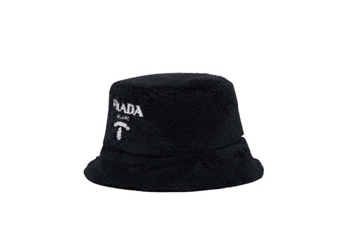 Prada Terrycloth Bucket Hat - Black/White