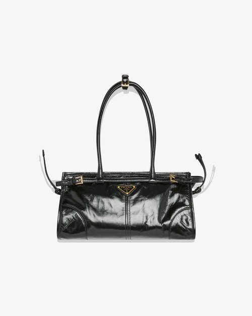 Prada Triangle-logo Tote Bag - Black - 1BA426_2CYR_F0002