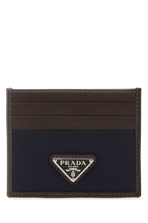 Prada Two-tone Fabric And Leather Card Holder - 2MC025_384_F0C1B