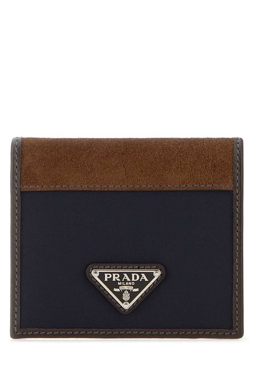 Prada Two-tone Fabric And Suede Wallet - 2MO004_384_F0C1B