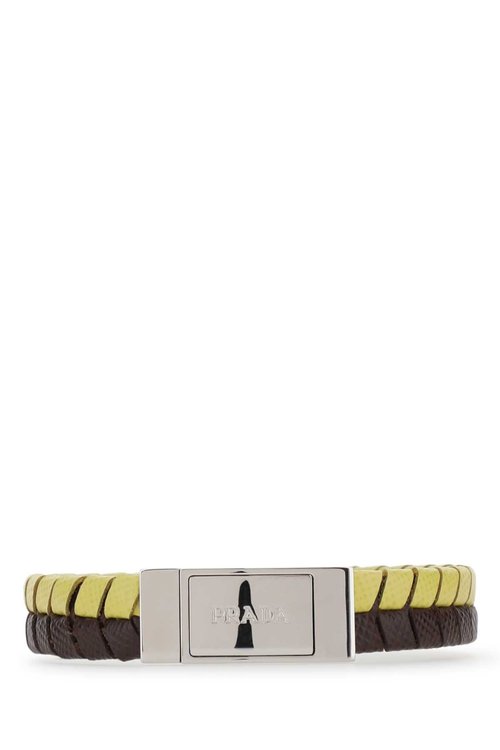 Prada Two-tone Leather Bracelet - F03F6 - 2IB150_2E26_F03F6