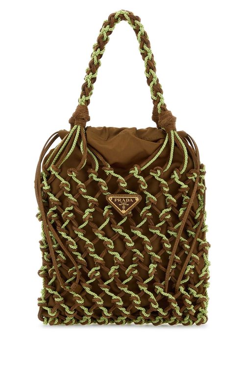 Prada Two-tone Mesh Handbag - Two Tone - 1BC107VOOM2HHEF0K0K