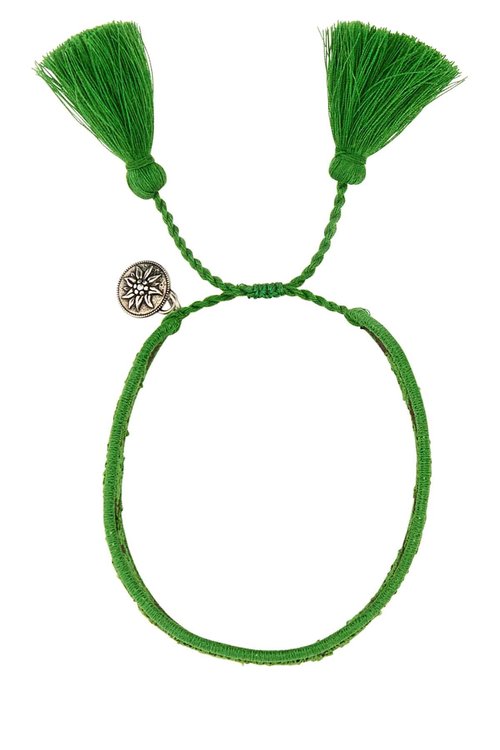 Prada Two-tone Suede And Fabric Bracelet - 1IB657_2HIV_F0089