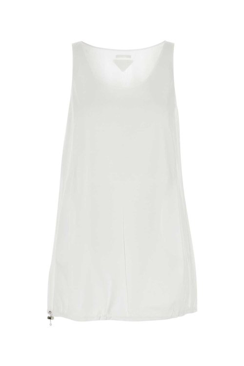 Prada White Cotton Reversibile Mini Dress - 133319SOOO17XEF0009