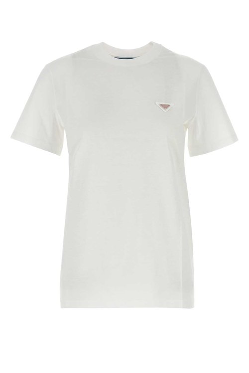 Prada White Cotton T-shirt - 3583815ZGF0009BIANCO
