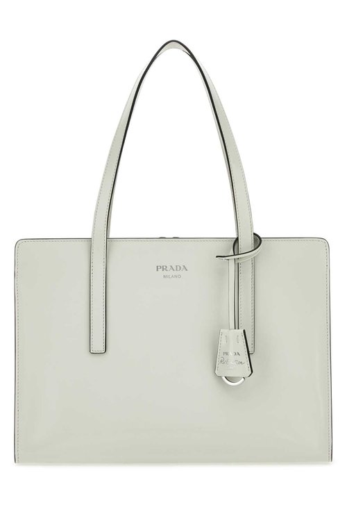 Prada White Leather Re-edition 1995 Shoulder Bag - 1BA350_ZO6_F0PG7