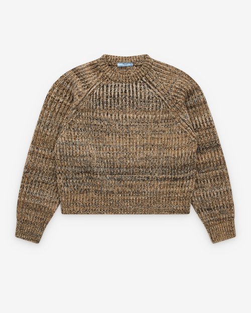 Prada Wool and Cashmere Sweater - Camel/Black - P24S2Q