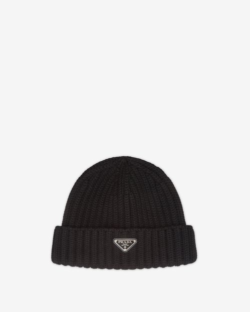Prada Wool Beanie Hat - Black - 2HC390_2DZL_F0002