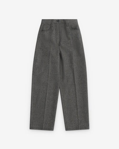 Prada Wool Check Trousers - Grey - P265J