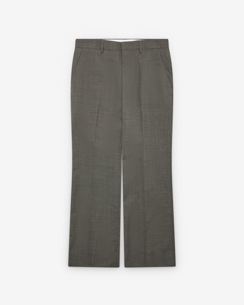 Prada Wool Flared Pants - Grey - UP0414