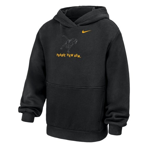 Nike College Prairie View A&M University Club Fleece Hoodie - Black - B31048PVUN25-BLK
