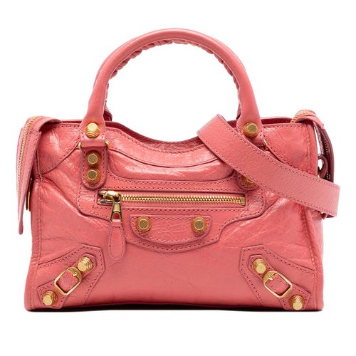 Pre-owned Balenciaga Mini Lambskin Motocross Giant 21 City Satchel Ladies KQXZAXZ4F5MVC1WA - Blue/Pink - 309544-6680-E-535269X