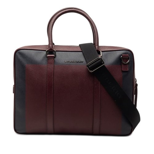 Pre-owned Burberry Bicolor Leather Newburg Business Bag Ladies LLARV5M8Z8GL09B1 - LLARV5M8Z8GL09B1 X