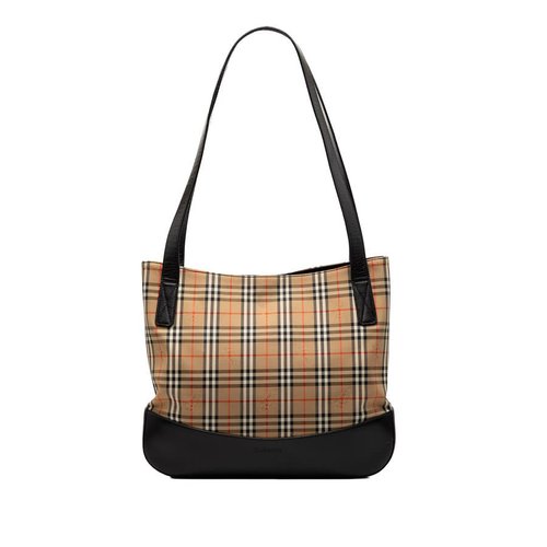 Pre-owned Burberry Haymarket Check Canvas Tote Ladies XB3B849UK8PBZKAX - Brown - XB3B849UK8PBZKAX X