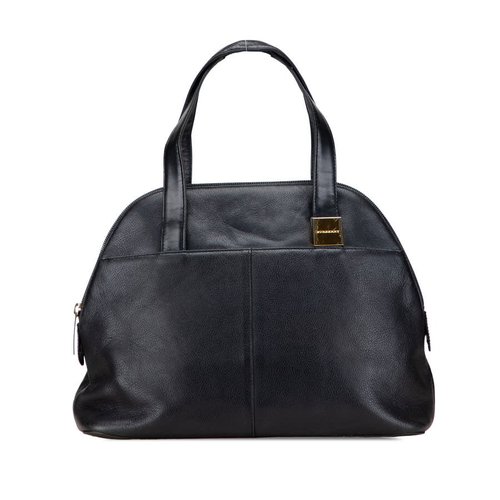 Pre-owned Burberry Leather Dome Handbag LIRVX5AKUIS0YIC6 - Black - LIRVX5AKUIS0YIC6 X