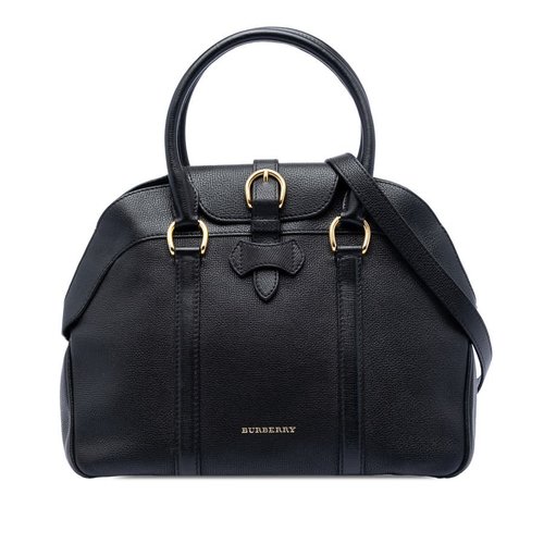 Pre-owned Burberry Small Leather and House Check Canvas Derby Macken Crossbody Ladies KT2YSD0CLSAS8NKI - Blue - ITCF-10SCA X