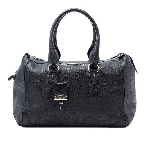 Pre-owned Burberry Small Leather Gladstone Satchel Ladies FPF79FCNDPE9NTBQ - Black - ROSCROM2150RA X