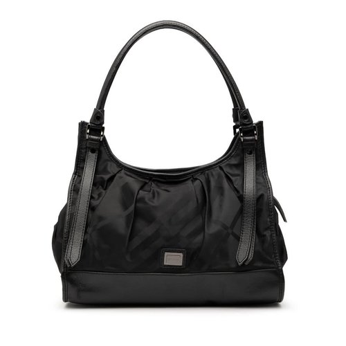 Pre-owned Burberry Tonal Check Nylon Shoulder Bag Ladies CNQINCHOQIN - Black - FGZAT6WDRBJQIJDO X