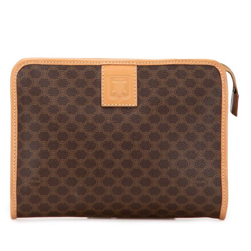 Pre-owned CELINE Macadam Coated Canvas Clutch Ladies XEKF1UQB10NQ8LTT - Brown - XEKF1UQB10NQ8LTT X
