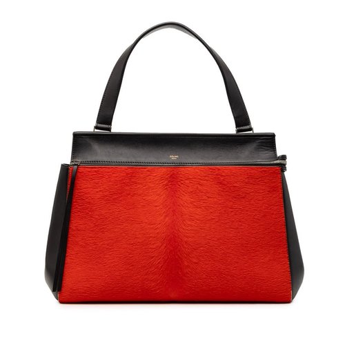 Pre-owned CELINE Medium Bicolor Leather and Pony Hair Edge Handbag Ladies S-GM-1102 - Black - AZB1HO872896TN06 X