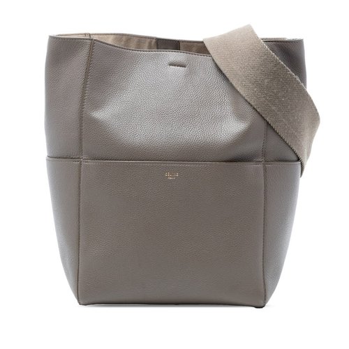 Pre-owned CELINE Medium Leather Seau Sangle Bucket Bag Ladies PJOXEYYS0KCSOP4P - Brown - F-GM-1198 X
