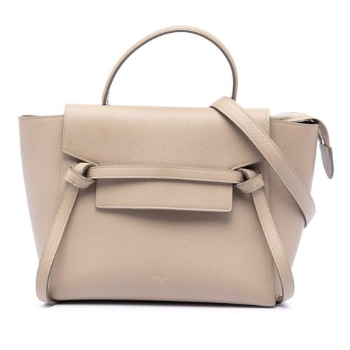Pre-owned CELINE Micro Grained Calfskin Belt Bag W-AT-3117 - Brown - W-AT-3117 X