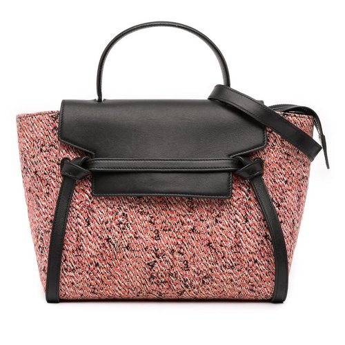 Pre-owned CELINE Micro Tweed Belt Satchel Ladies F-CA-2107 - Blue/Pink - F-CA-2107 X