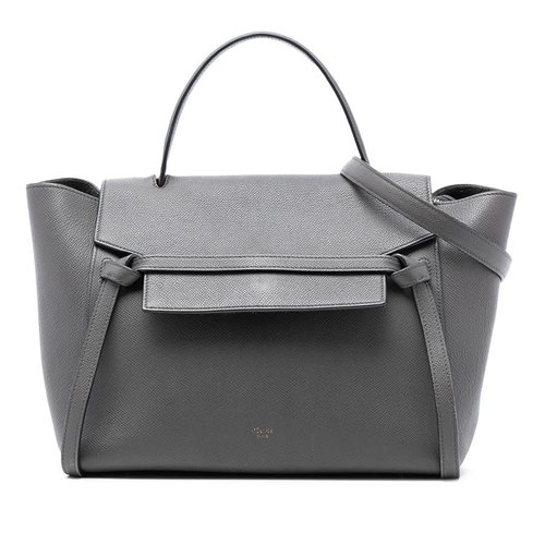 Pre-owned CELINE Mini Grained Calfskin Belt Bag W-GA-3157 - Grey - W-GA-3157 X