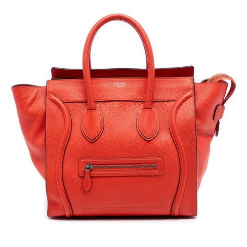 Pre-owned CELINE Mini Leather Luggage Tote Ladies 3TAAAJDN06UTZGCD - Brown/Orange - S-AT-0192-S-CU-1102 X