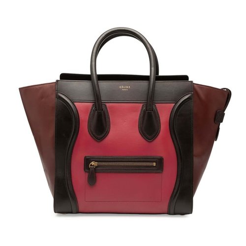 Pre-owned CELINE Mini Tricolor Leather Luggage Tote Ladies F.CU.0144 - Brown - F.CU.0144 X