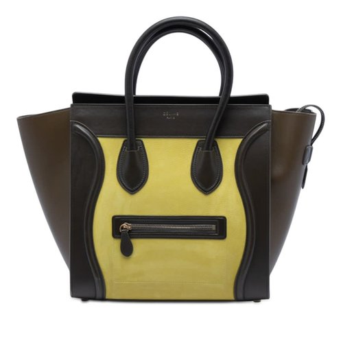 Pre-owned CELINE Mini Tricolor Nubuck and Smooth Calfskin Luggage Tote Ladies H4ZH58D5GQL97IG5 - Brown - W-LA-0194-W-CT-0174 X