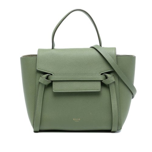 Pre-owned CELINE Nano Grained Calfskin Belt Bag Ladies PMD8KVPQBYN79IJK - Green - U-MP-0148 X