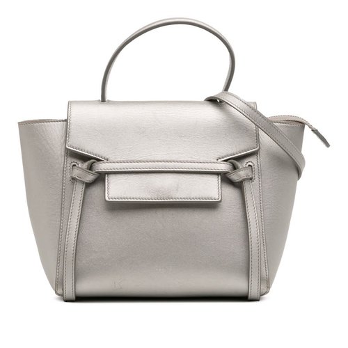 Pre-owned CELINE Nano Laminated Calfskin Belt Bag Ladies S-GA-3198 - Silver Tone - 0IH67RNJ62X4IGXG X
