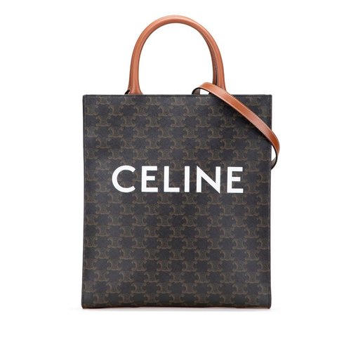 Pre-owned CELINE Small Triomphe Coated Canvas Vertical Cabas Tote Ladies F GA 1292 - Brown - DALSLDE5I8Z4P241 X