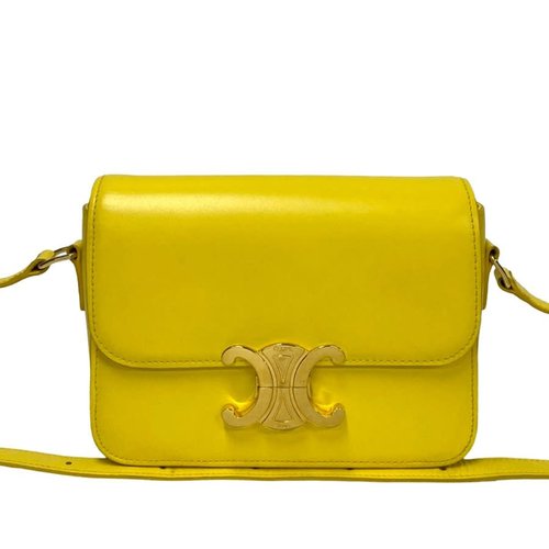 Pre-owned CELINE Teen Shiny Calfskin Triomphe Crossbody Ladies EPSROOI499IH9CMK - Yellow - S-CE-3199 X