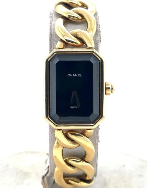 Pre-owned CHANEL Premiere lacquered Dial Ladies Watch H3257 - Black/Gold Tone/Yellow - H3257DIAMETER-DIMENSION