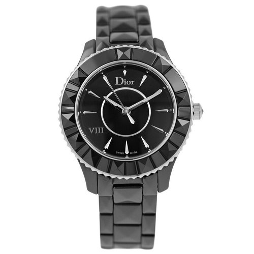 Pre-owned Christian Dior Viii Vendome Quartz Dial Ladies Watch CD1231E0 - Black - CD1231E0DIAMETER-DIMENSION