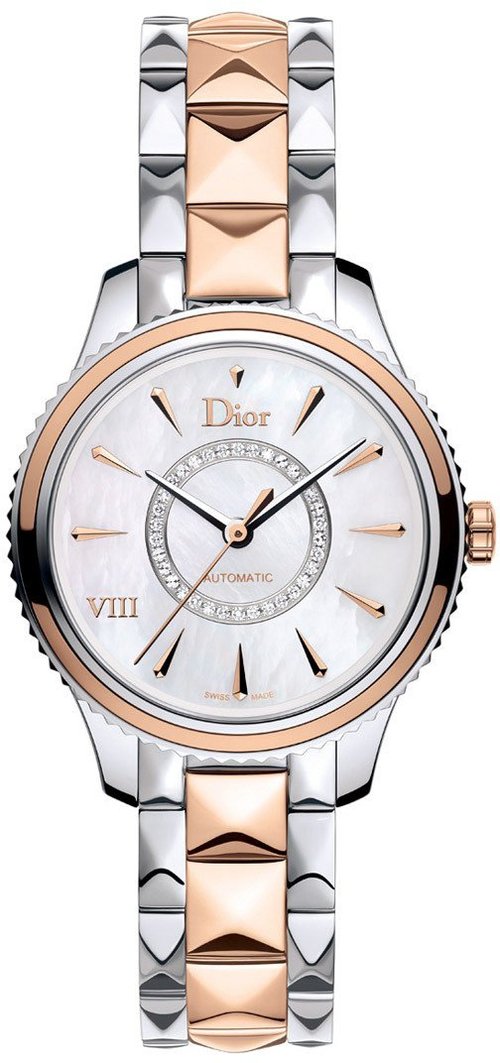 Pre-owned Dior Dial with Rose Gold Accents Dial Ladies Watch CD1525I0M001 - Gold Tone/Mother of Pearl/Pink/Rose Gold Tone/Silver Tone/Two Tone/White - CD1525I0M001DIAMETER-DIMENSION