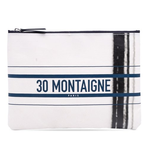 Pre-owned Dior Limited Edition Bilum Trompe Loeil Canvas 30 Montaigne Pochette O89ZMYXQVVH3NBVS - White - O89ZMYXQVVH3NBVSX