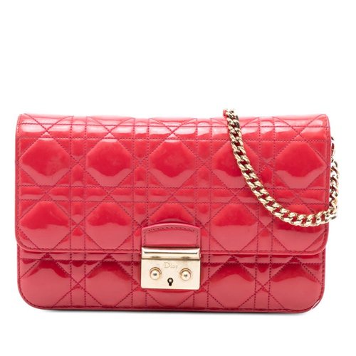 Pre-owned Dior Patent Cannage Miss Dior Promenade Crossbody 12-MA-0125 - 12-MA-0125X