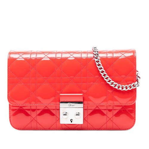 Pre-owned Dior Patent Cannage Miss Dior Promenade Crossbody 12-MA-0146 - 12-MA-0146X