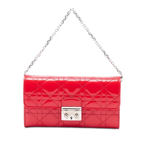Pre-owned Dior Patent Cannage Miss Dior Wallet on Chain 31-MA-1114 - 31-MA-1114X