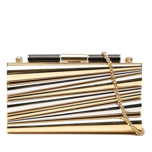 Pre-owned Ferragamo Sara Battaglia Metal Sinila Clutch On Chain Ladies T7NVU1VEKYK1VMSM - Gold Tone - GE-21G054 X