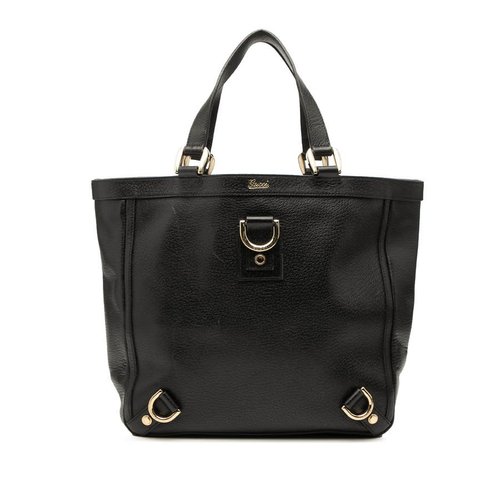 Pre-owned Gucci Calfskin Abbey D Ring Tote Ladies 130739 213317 - Black - 9K89XG-XXIME-9TA