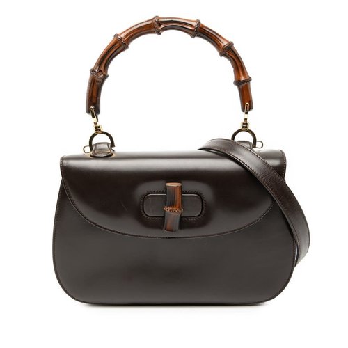 Pre-owned Gucci Calfskin Bamboo Night Q0E1WQF4JIFD1N33 - Brown - Q0E1WQ-4JIFD-N33