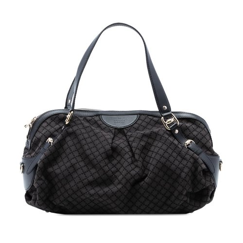 Pre-owned Gucci Diamante Canvas Bridle Satchel Ladies N4N7QFSQZ06PBX81 - Grey - 269929-49349-2 X