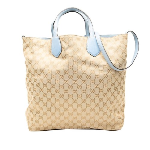 Gucci GG Canvas Reversible Tote - Blue - YS87OS-J4MMK-O1N