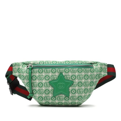 Pre-owned Gucci GG Canvas Star Belt Bag 502095 527066 - Green - WMUOTF-WDHQW-TN0