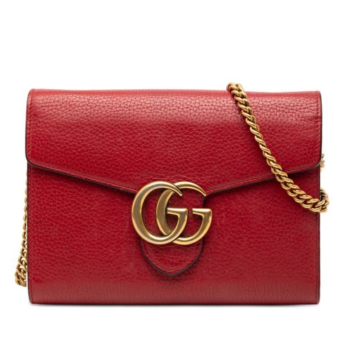 Gucci GG Marmont Leather Wallet on Chain - 379A55-KY1KU-JZ6